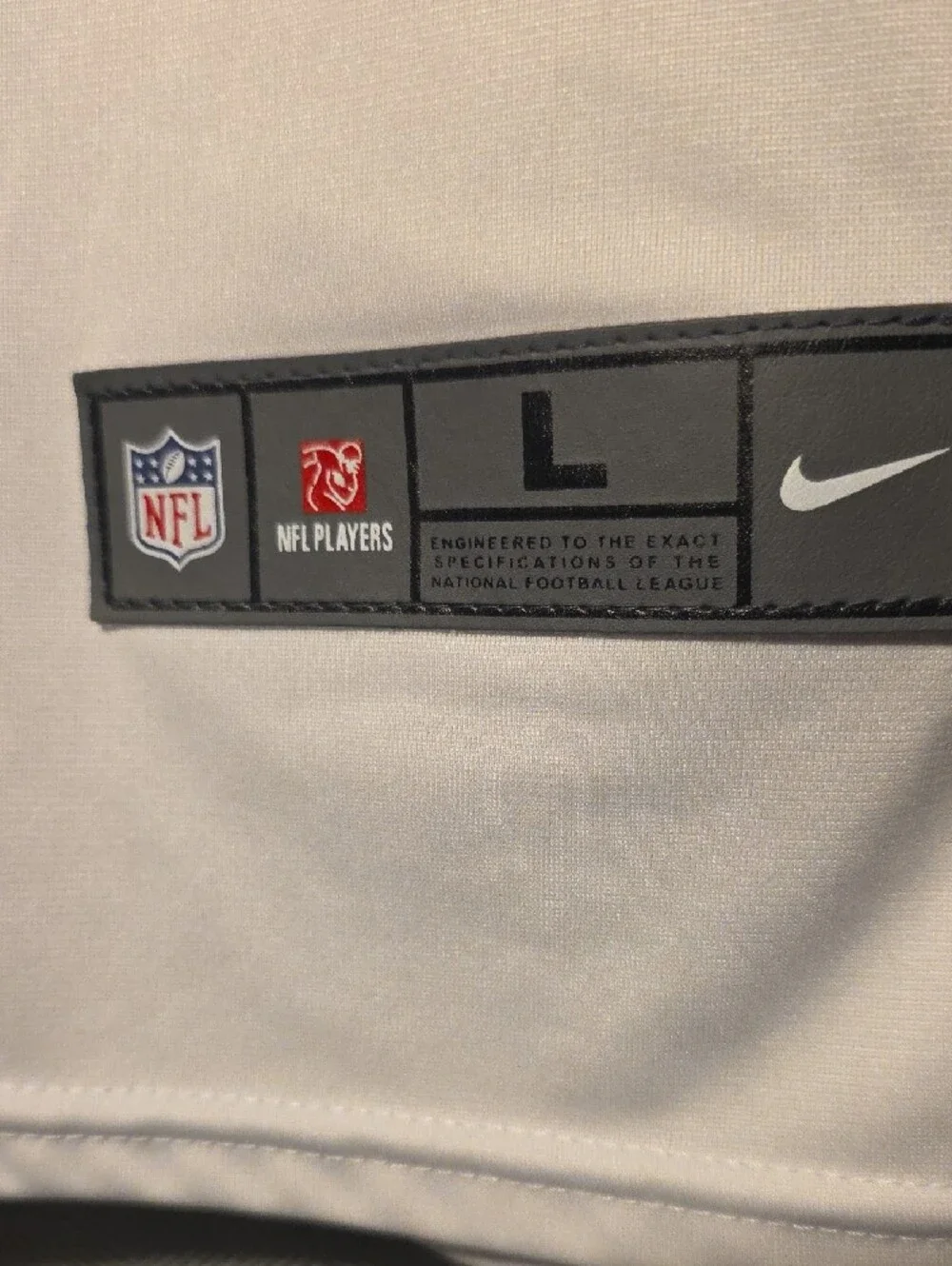 Nike White Orange Football Jersey with Navy Accents - #10